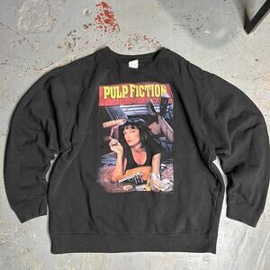 Pulp fiction black crewneck sweatshirt